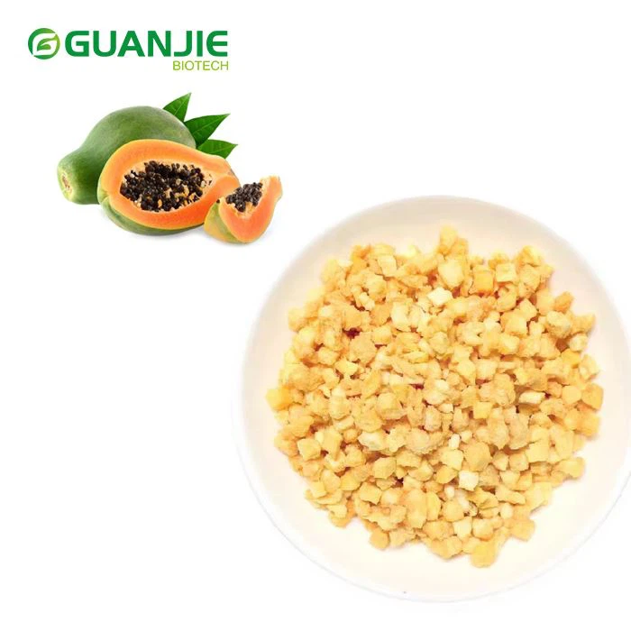 Gefrier getrocknete Papaya -Würfe
